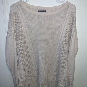 White knit sweater